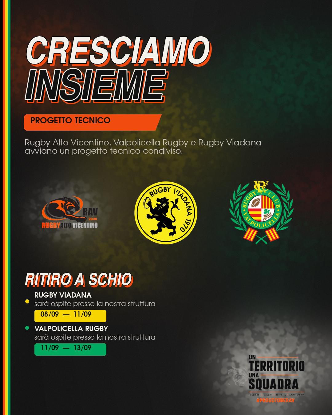 ASSE VIADANA–VALPOLLICELLA–RAV: NASCE UNA NUOVA SINERGIA DEL RUGBY